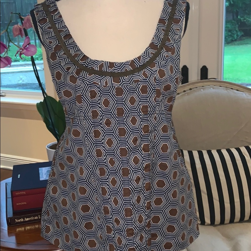 TORY BURCH EMPIRE WAIST COTTON TOP SIZE 10